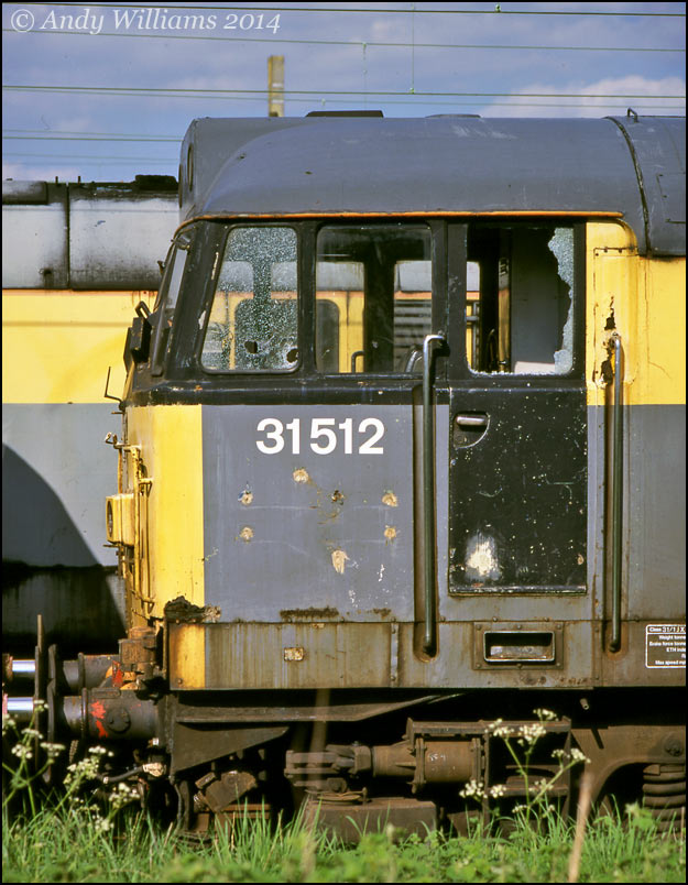 Withdrawn and vandalised 31512 at Bescot