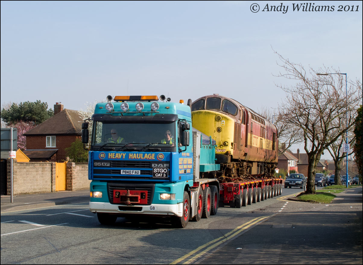 37707 leaving Bescot by road