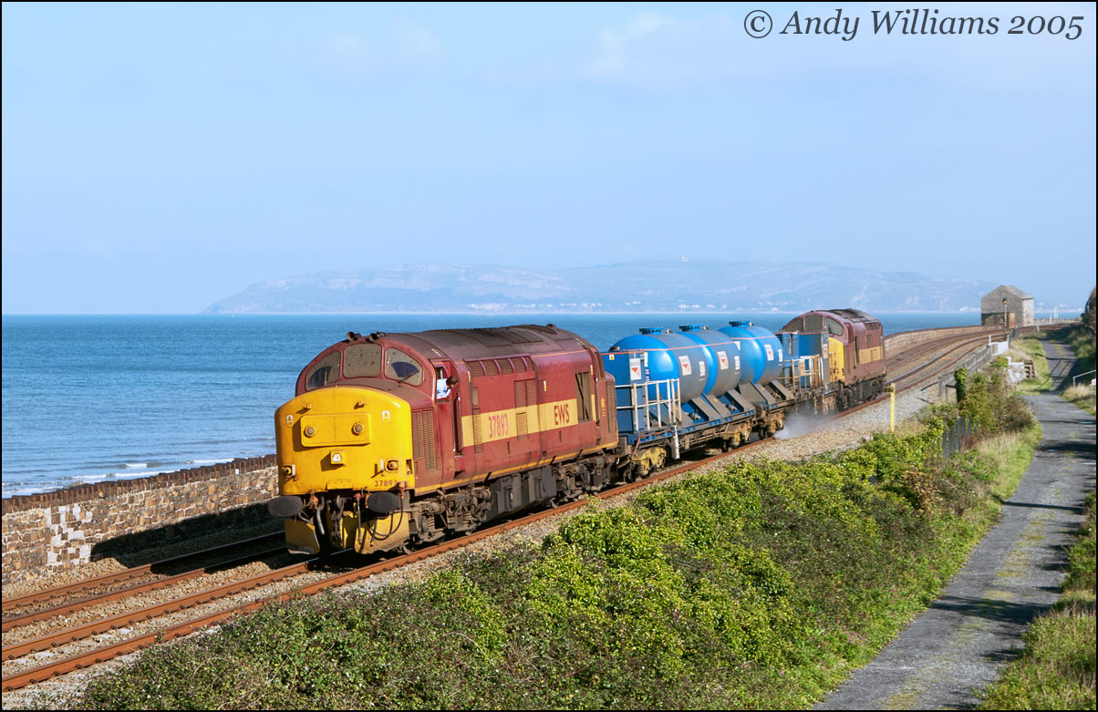 37893 and 37706 at Llanfairfechan