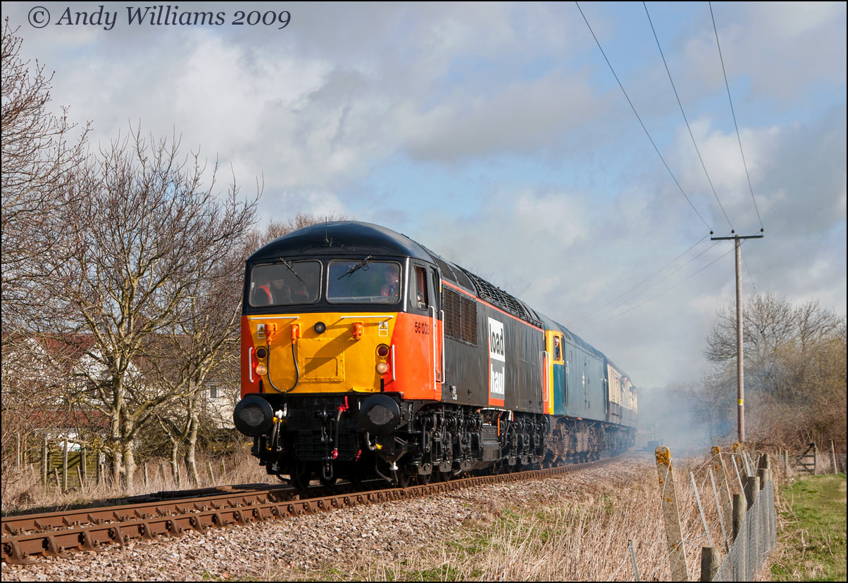56003 and 47105 near Hailes