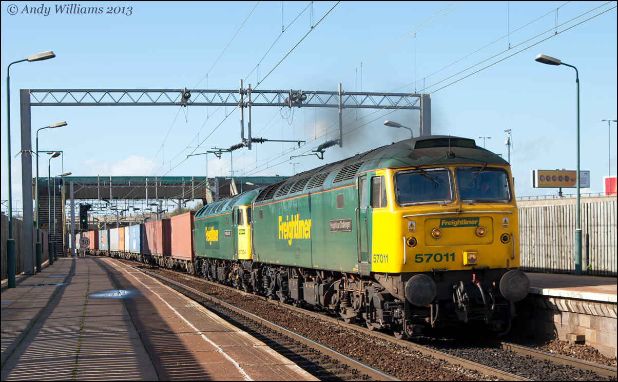57011 and 57004 at Bescot