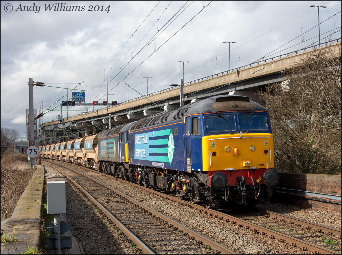 57011 and 57008 at Bescot