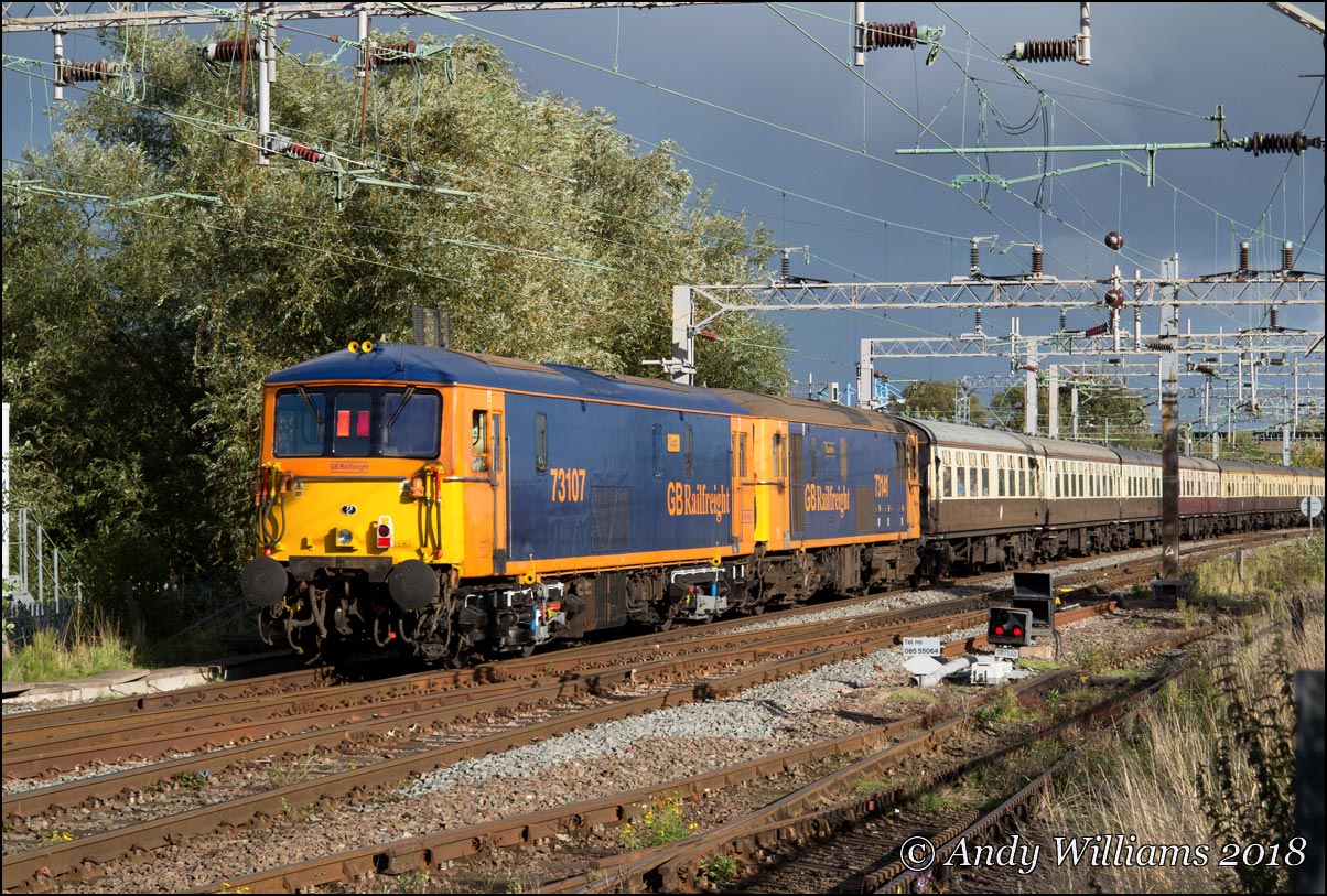 73107 and 73141 at Bescot