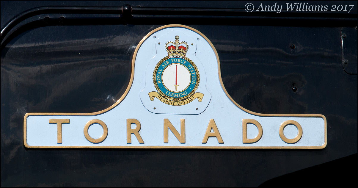 "Tornado" nameplate on 60163