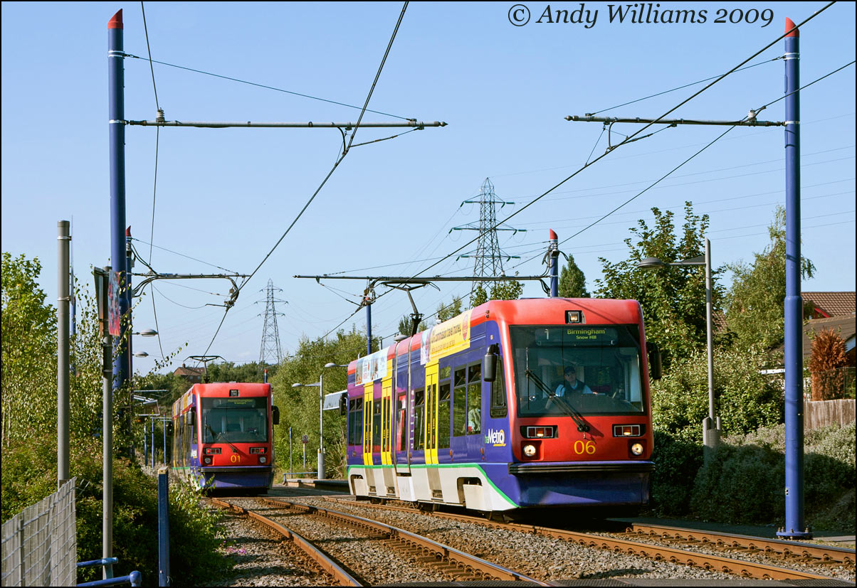 Trams 01 and 06 at Black Lake