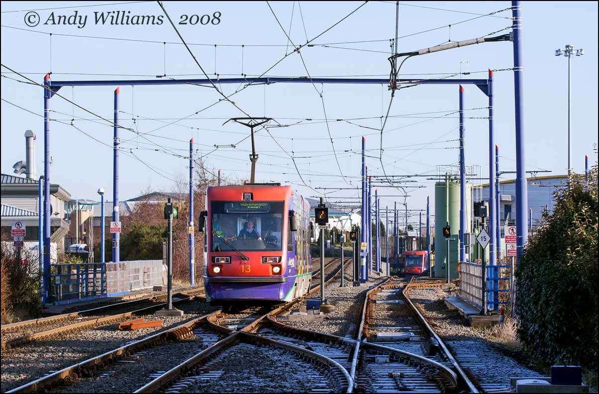 Tram 13 at Wednesbury Parkway