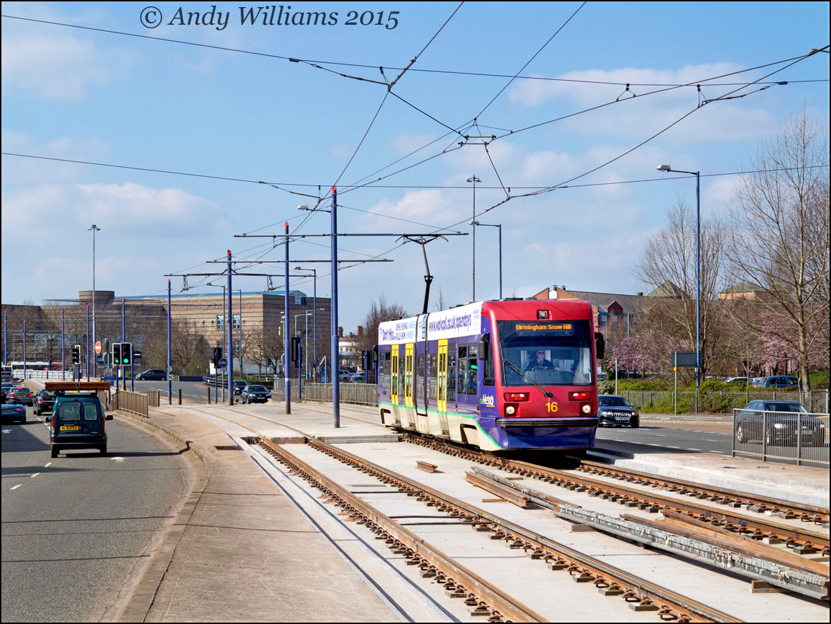 Tram 16 near The Royal, Wolverhampton