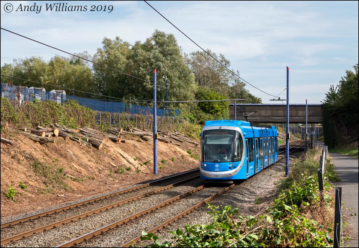Tram 20 at Kenrick Park