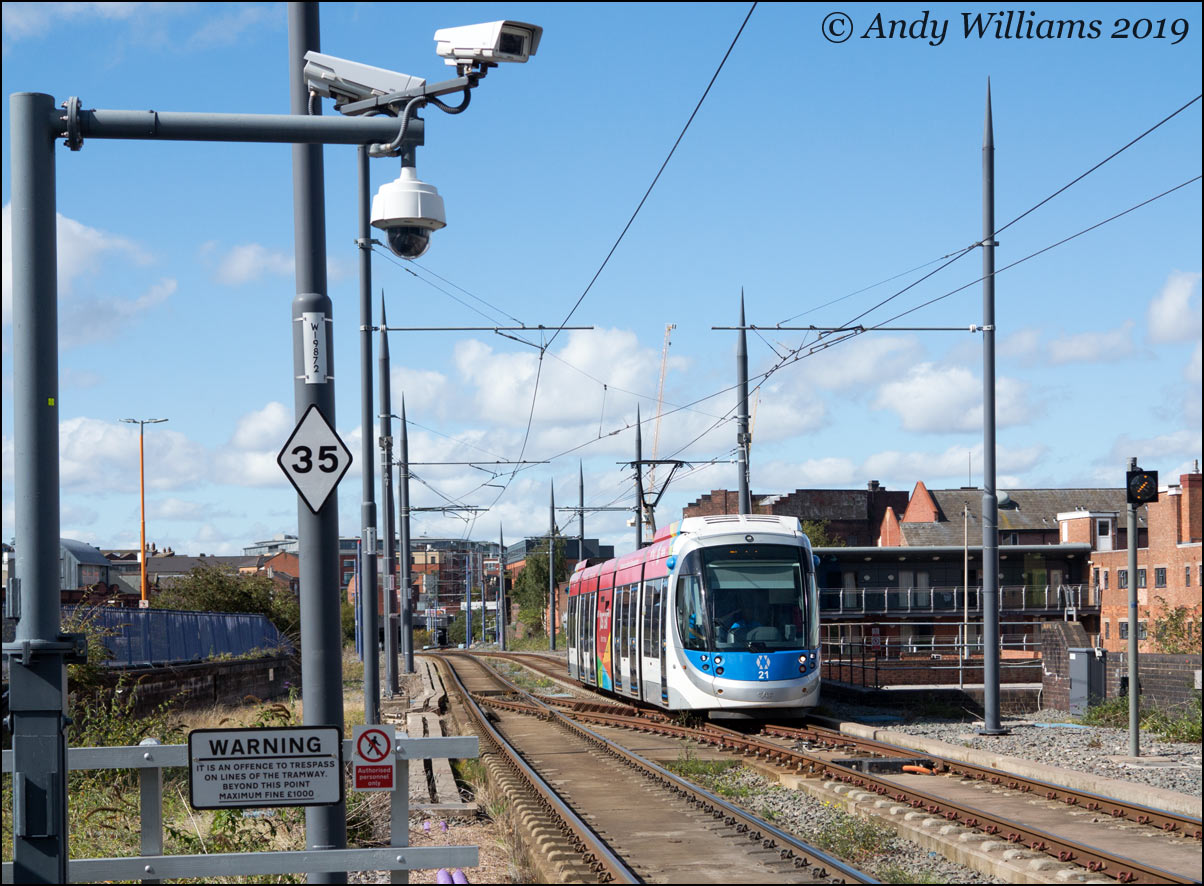Tram 21 at St Chad's
