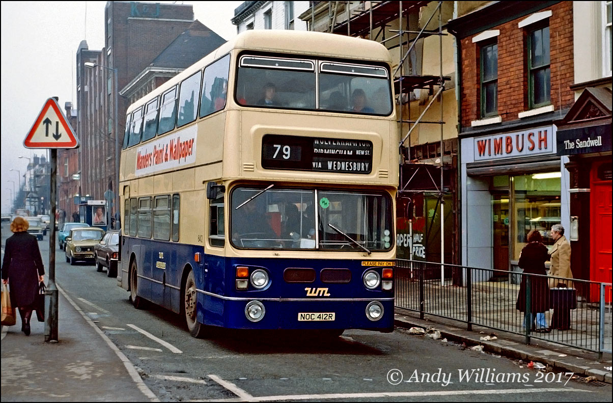Daimler Fleetline 6412 in West Bromwich