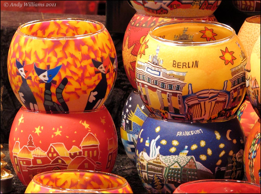 Birmingham Frankfurt market, glass bowls