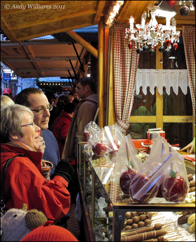 Birmingham Frankfurt market, buying confectionary