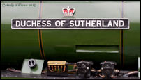 Duchess of Sutherland nameplate