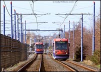 Trams 06 and 03 at Wednesbury