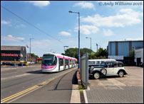 Tram 23 on the Bilston Road, Priestfield